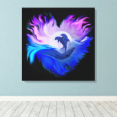 Toile Les dauphins au clair de lune (Insitu (Plancher de Bois))