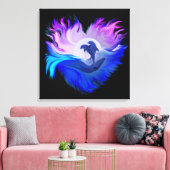 Toile Les dauphins au clair de lune (Insitu(Salon))