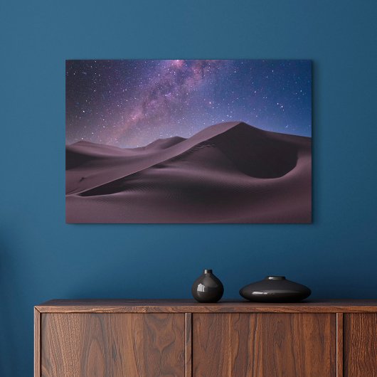 Toile Les déserts | Lait Way Starry Sky Sand Dune Dubai