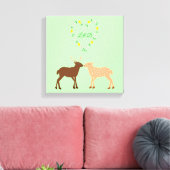 Toile Les Deux et Daisy Heart Custom (Insitu(Salon))