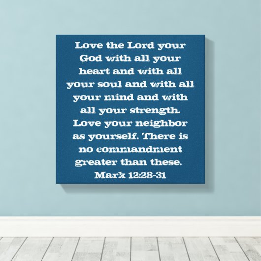 Toile Les deux plus grands commandements (Insitu (Plancher de Bois))