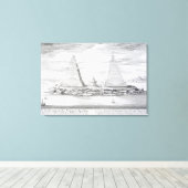 Toile Les Deux Pyramides de Moeris (Insitu (Plancher de Bois))