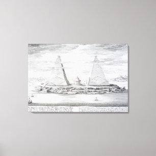 Toile Les deux pyramides de Moeris, roi de l'Egypte et