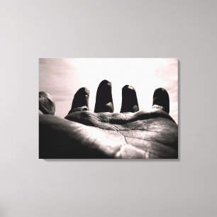 Toile Les dieux ont atteint la main par noir et blanc de