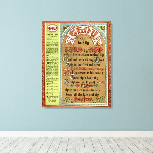 Toile Les dix commandements (Insitu (Plancher de Bois))