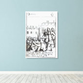 Toile Les domestiques de Taunton Kneeling avant le duc d (Insitu (Plancher de Bois))