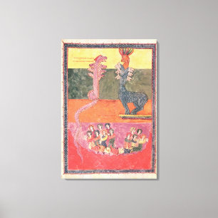 Toile Les dragons, du Girona Beatus