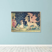 Toile Les dragons vommentant les grenouilles (Insitu (Plancher de Bois))