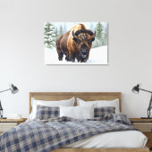 Toile Les échos de l'hiver : le royaume du bison (Insitu(Chambre))