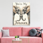 Toile Les éléphants dans l'art de l'amour pour toujours (Insitu(Salon))