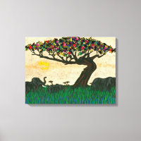 Les éléphants sur les plans de l'Afrique