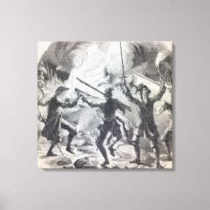 Toile Les émeutiers de Sacheverell détruisent une part