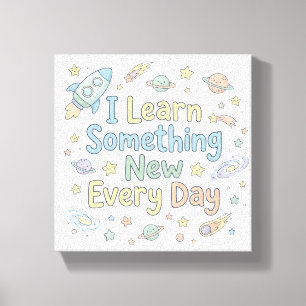 Toile Les enfants apprennent l'affirmation tous les jour