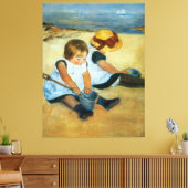 Toile Les enfants de Mary Cassatt sur la plage (1884) (Insitu(Salon))