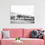 Toile Les équipes d'ox et les Wagons dans une vallée des (Insitu(Salon))