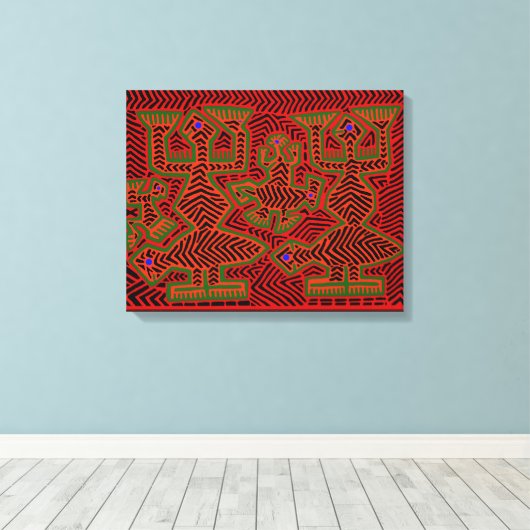 Toile Les esprits de Shaman indien de Kuna (Insitu (Plancher de Bois))