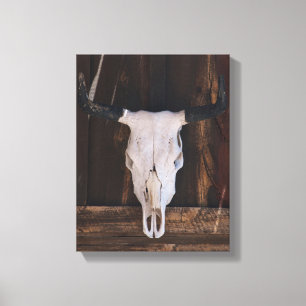 Toile Les Etats-Unis, Arizona. Crâne sur un mur de