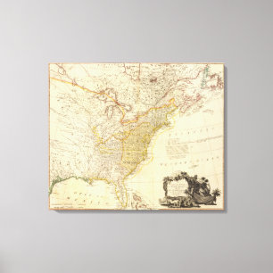 Toile Les Etats-Unis de l'atlas de l'Amérique du Nord