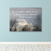 TOILE LES ÉTRANGERS PEUVENT ÊTRE DES ANGES (Insitu (Plancher de Bois))