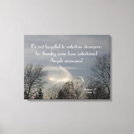 TOILE LES ÉTRANGERS PEUVENT ÊTRE DES ANGES (Recto)