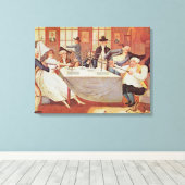 Toile Les expériences de Benjamin Franklin en électricit (Insitu (Plancher de Bois))