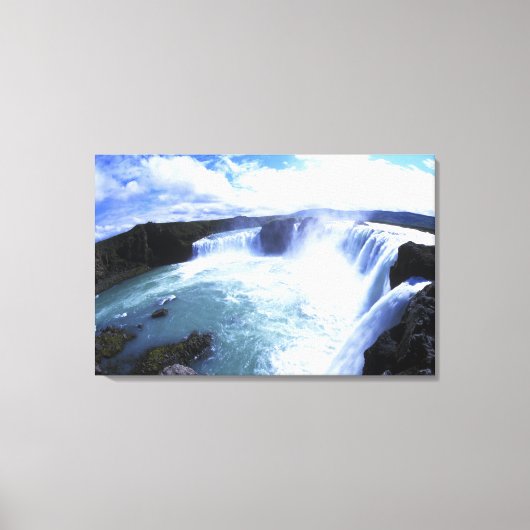 Toile Les fameuses chutes de Jodafoss dans le centre nor (Recto)