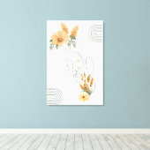 Toile Les femmes Abstraites sont entourées de fleurs d'o (Insitu (Plancher de Bois))