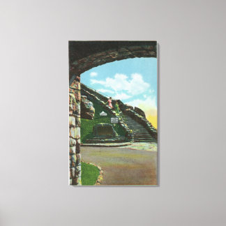 Toile Les femmes descendant l'escalier du sommet