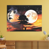 Toile Les femmes font face à la silhouette des arbres de (Insitu(Salon))