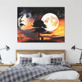 Toile Les femmes font face à la silhouette des arbres de (Insitu(Chambre))