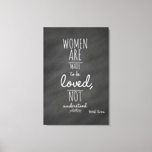 Toile Les femmes veulent être aimées Mark Twain Citati