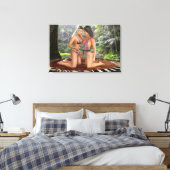 TOILE LES FILLES DE LA JUNGLE S'AFFRONTENT (Insitu(Chambre))