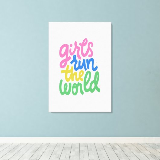 Toile Les Filles Dirigent Le Monde (Insitu (Plancher de Bois))