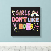 Toile Les filles n'aiment pas les garçons (Insitu (Plancher de Bois))
