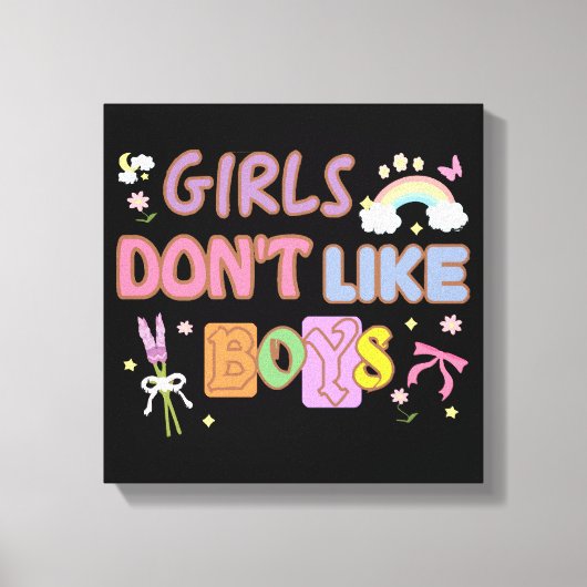 Toile Les filles n'aiment pas les garçons (Recto)