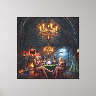 Toile Les filles vampires au poker veulent juste s'amuse