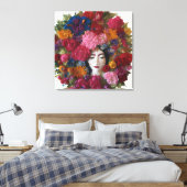 Toile Les fleurs d’oeillets de la grâce hivernale : toil (Insitu(Chambre))