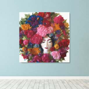 Toile Les fleurs d’oeillets de la grâce hivernale : toil