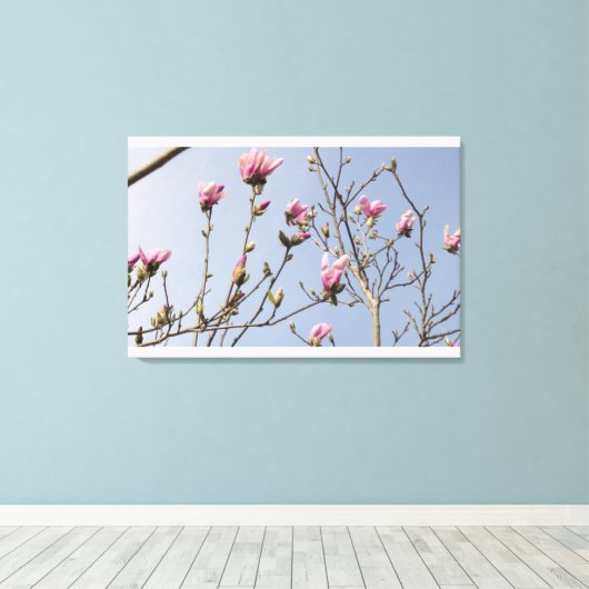 Toile Les fleurs de Magnolia (Insitu (Plancher de Bois))