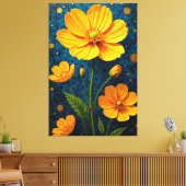 Toile Les fleurs dorées (Insitu(Salon))