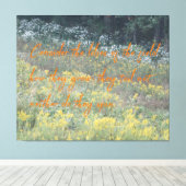 Toile Les fleurs du champ ne s'enfoncent pas sur un (Insitu (Plancher de Bois))