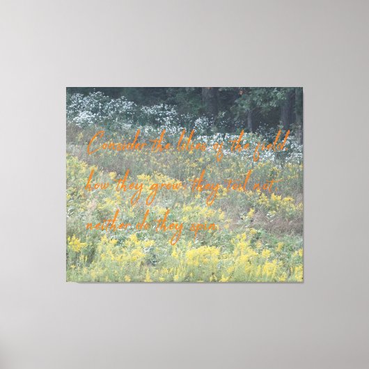 Toile Les fleurs du champ ne s'enfoncent pas sur un (Recto)