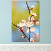 Toile Les fleurs japonaises d'abricot (Insitu (Plancher de Bois))