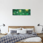 Toile Les flocons dorés de Noël sur l'Arrière - plan ver (Insitu(Chambre))