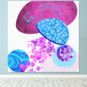 Toile Les Formes Modernes Purple Et Cyan (Insitu (Plancher de Bois))