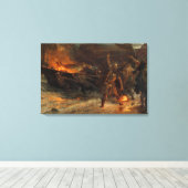 Toile Les funérailles d'un Viking Frank Dicksee 1893 (Insitu (Plancher de Bois))