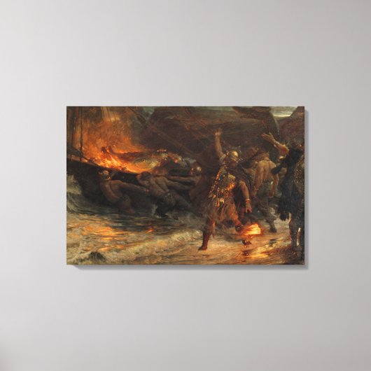 Toile Les funérailles d'un Viking Frank Dicksee 1893 (Recto)