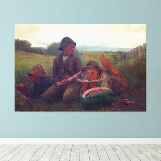 Toile Les garçons de pastèque - Homer Winslow (Insitu (Plancher de Bois))