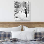 Toile Les gens dans le parc pendant la journée d'hiver (Insitu(Chambre))