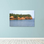 Toile Les gens font du kayak de mer dans la baie de Fund (Insitu (Plancher de Bois))